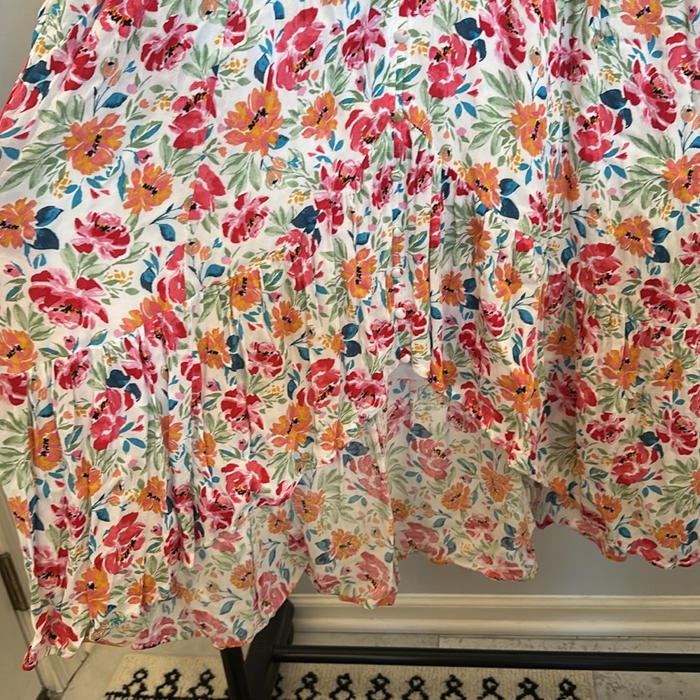 Torrid Bright Floral Midi Gauze Dress - Picture 9 of 13